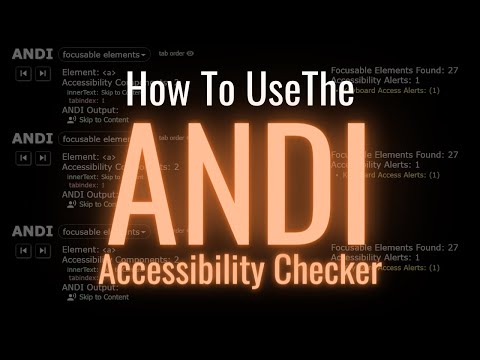 How To Check Your Website  with the ANDI Accessibility Checker | 2023