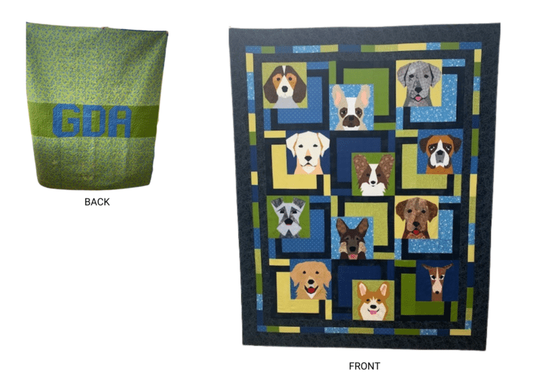 2024 Quilt Raffle “Pieces of our Hearts Dogs”