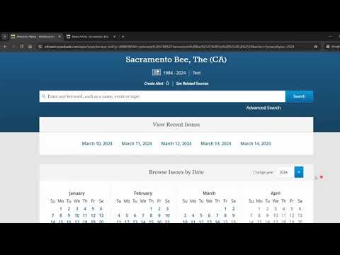 Accessing the Sacramento Bee Collection Tutorial