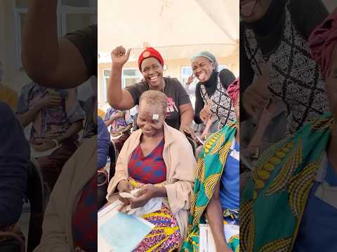 Zambian woman happy to see her 78-year-old mother regain her sight!