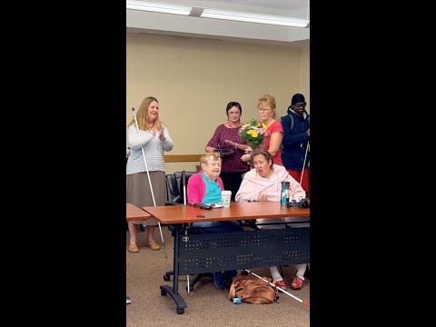 Singing to Diane for her 92nd Birthday at Tuesday’s Senior Meeting